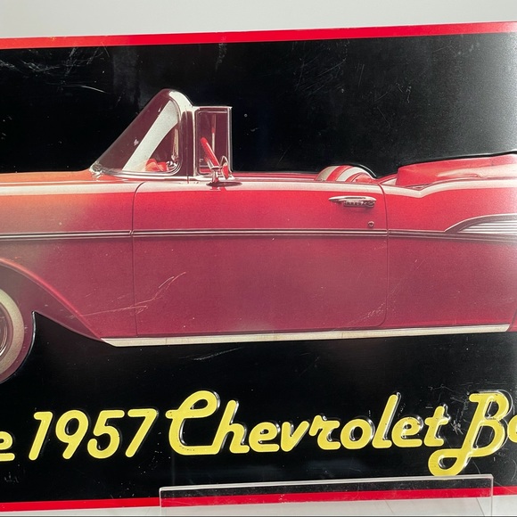 Vintage The 1957 Chevrolet Bel Air Convertible Metal Sign - Picture 3 of 4